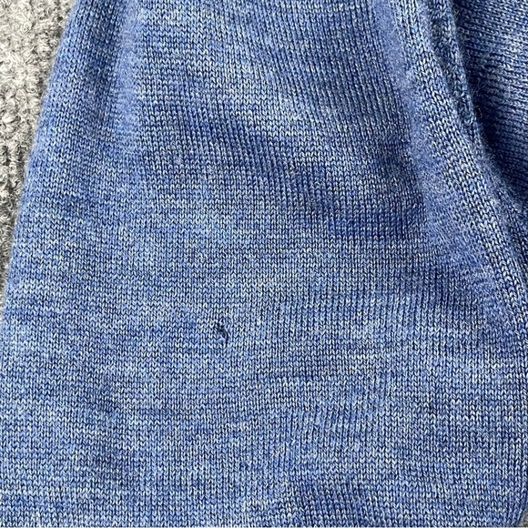 Calvin Klein Sweater Mens Large Blue 100% Italian Merino Wool V-Neck - Picture 11 of 11